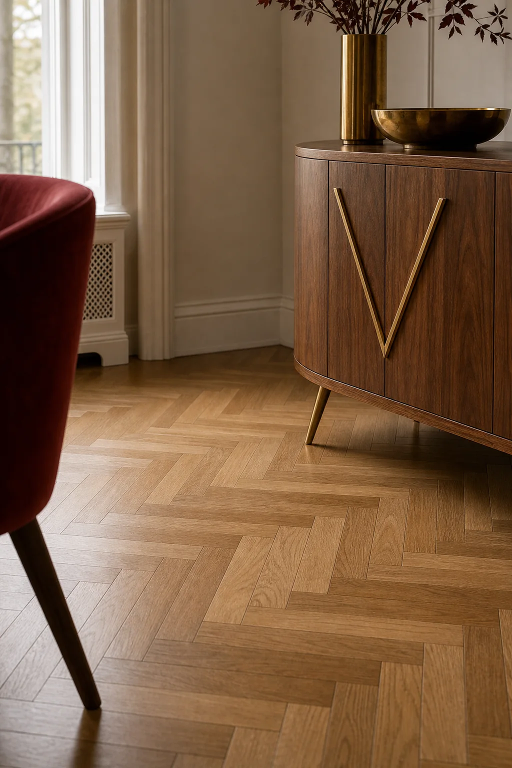 Grounding the Room in Rhythmic Geometry in the finished dining room