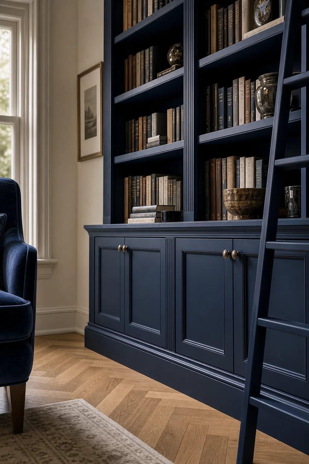 Grounding the Room in Deep Ink in the finished home library