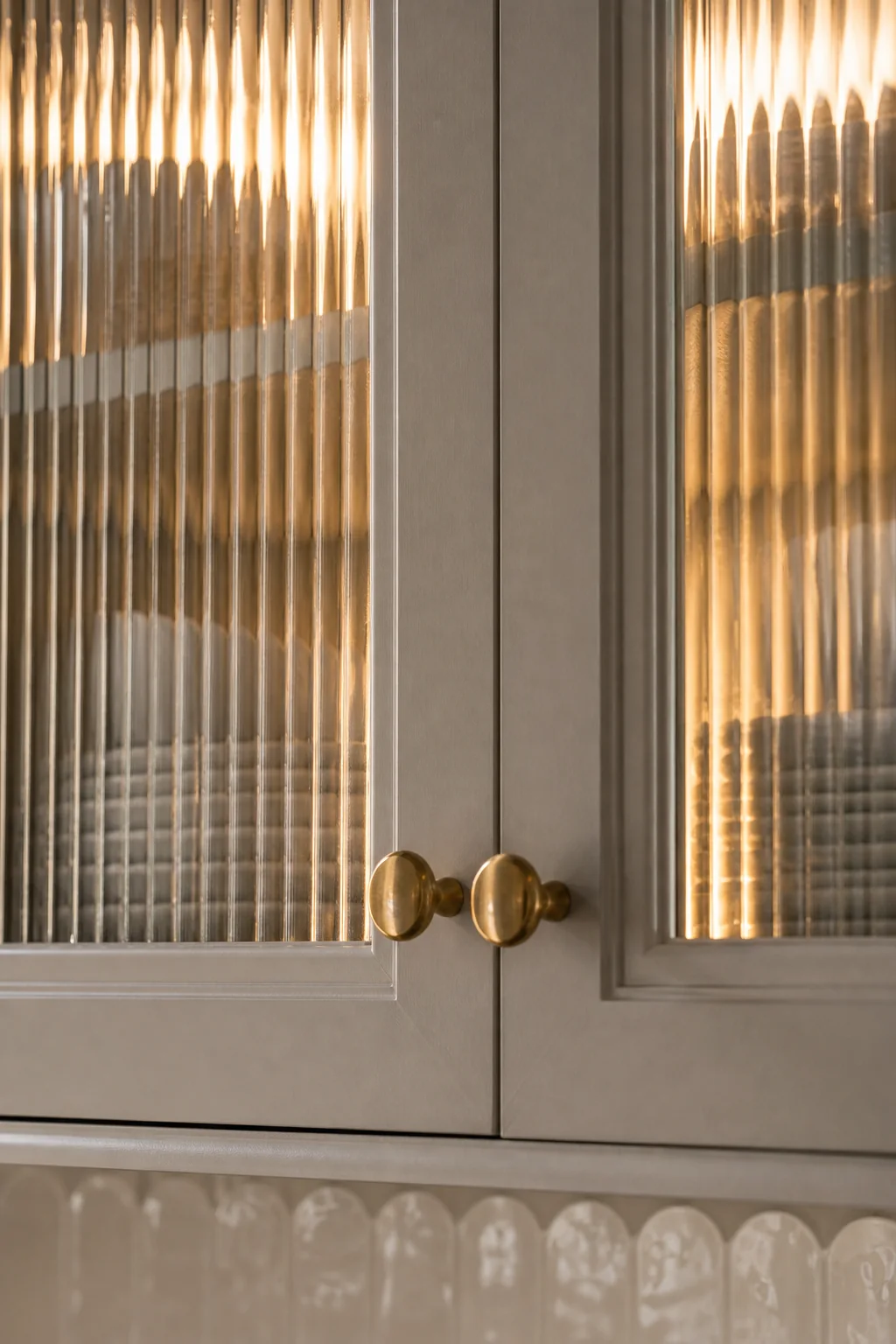Filtering the light in the finished eat in kitchen