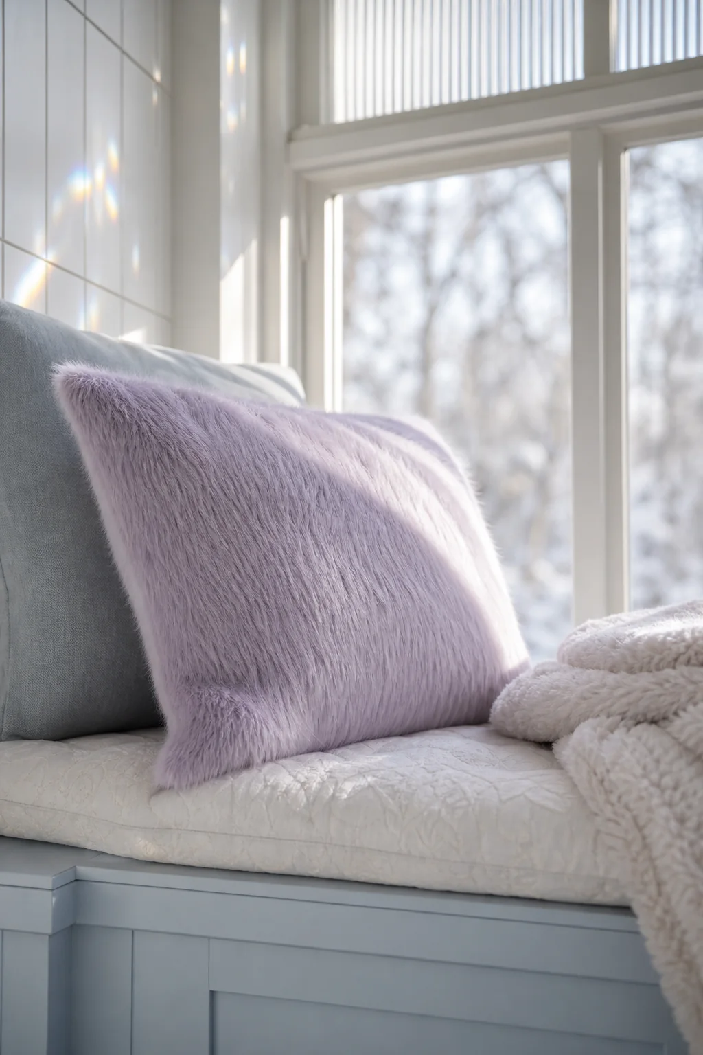 Warming the prismatic chill in the finished winter porch nook