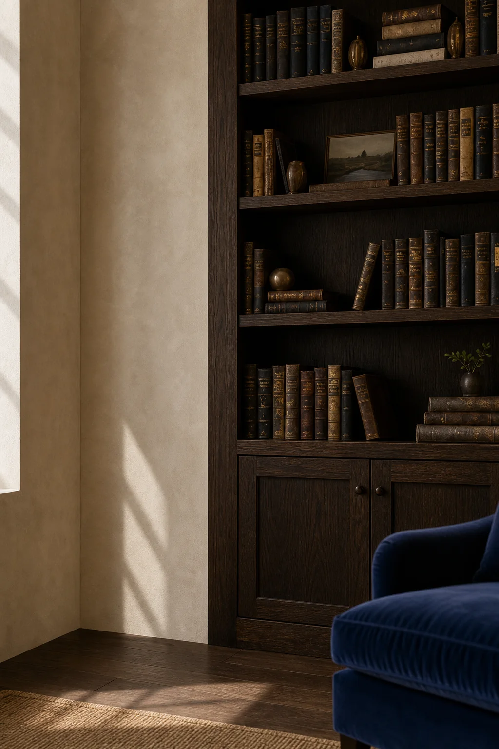 Structuring the page and the plaster in the finished reading corner