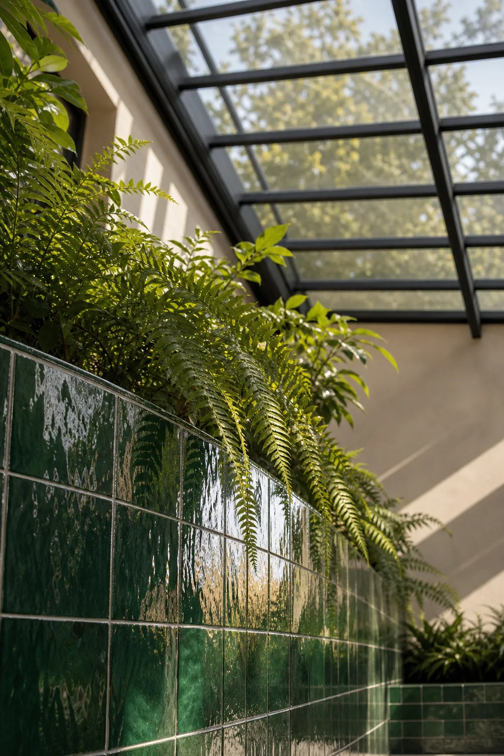 Capturing the Rippled Gloss in the finished glass conservatory