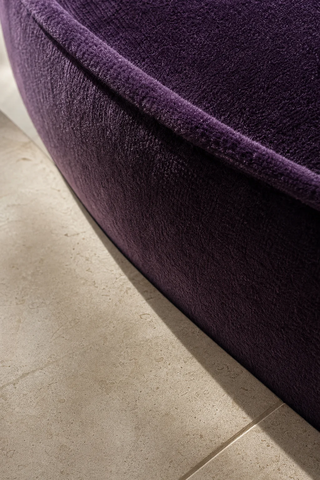 The Violet Chaise Longue in the finished glass conservatory