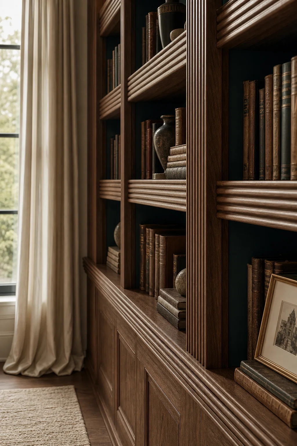 Establishing the Ribbed Structure in the finished home library