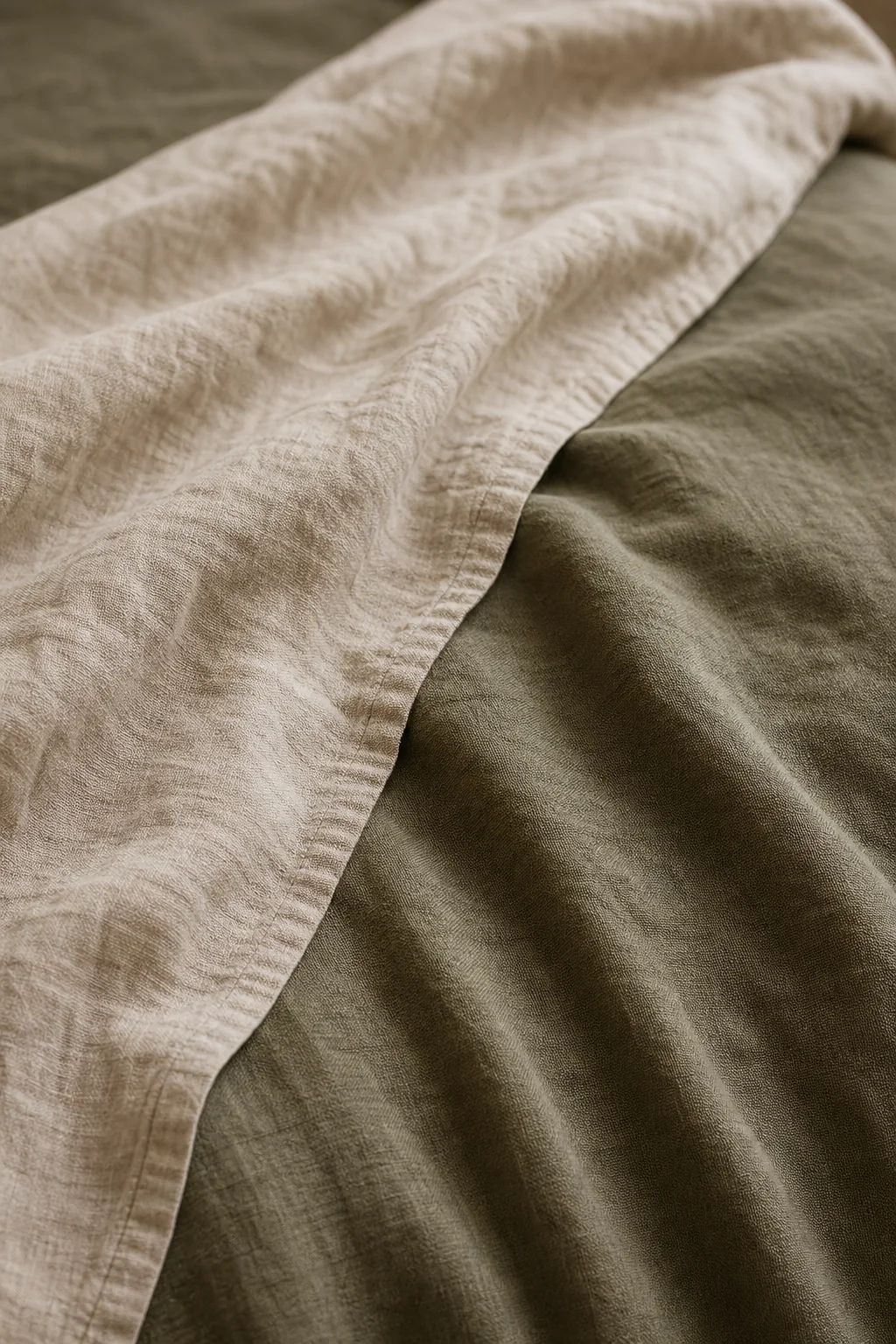Embracing dry textiles in the finished primary bedroom