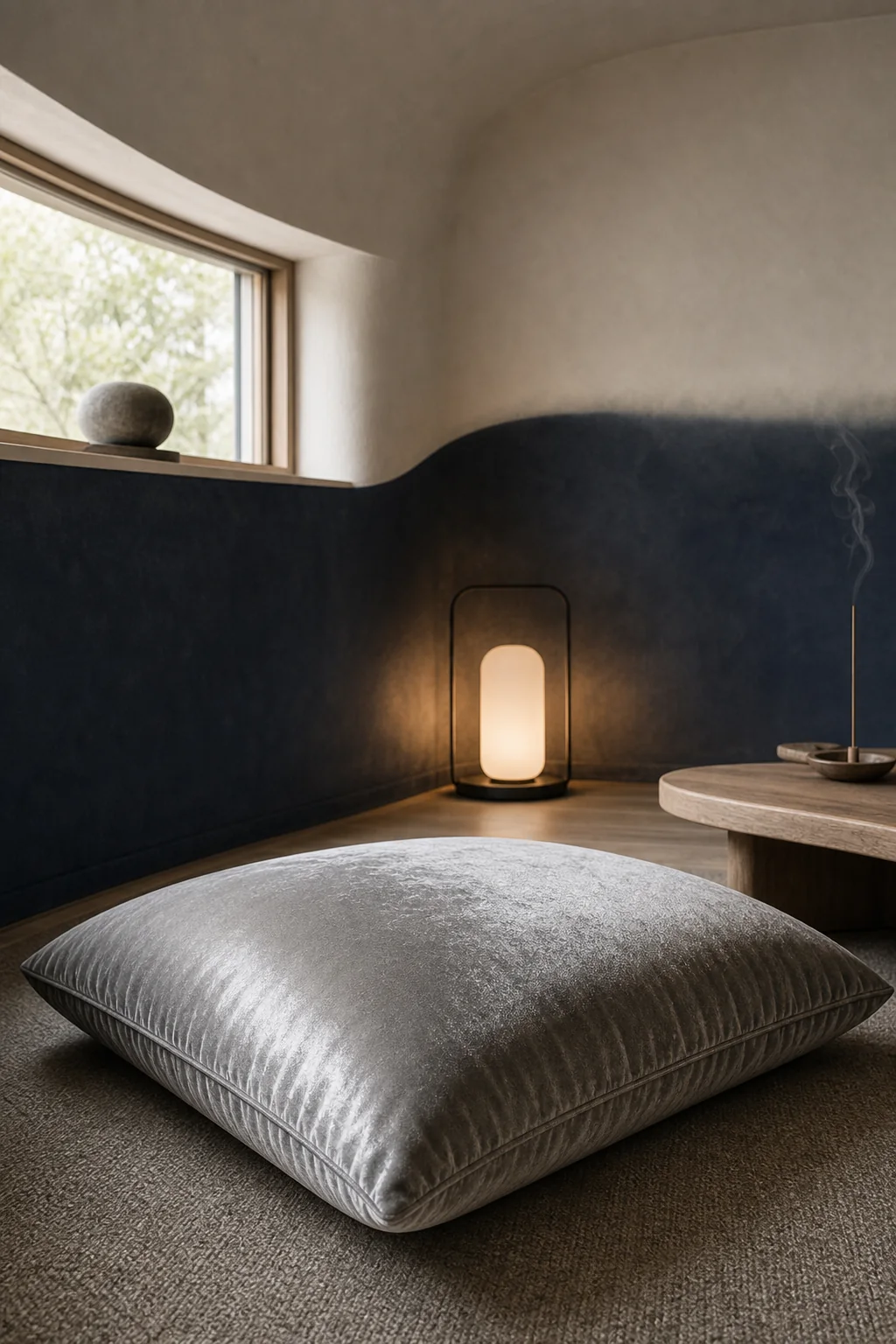 Capturing the ceramic sheen in the finished meditation corner