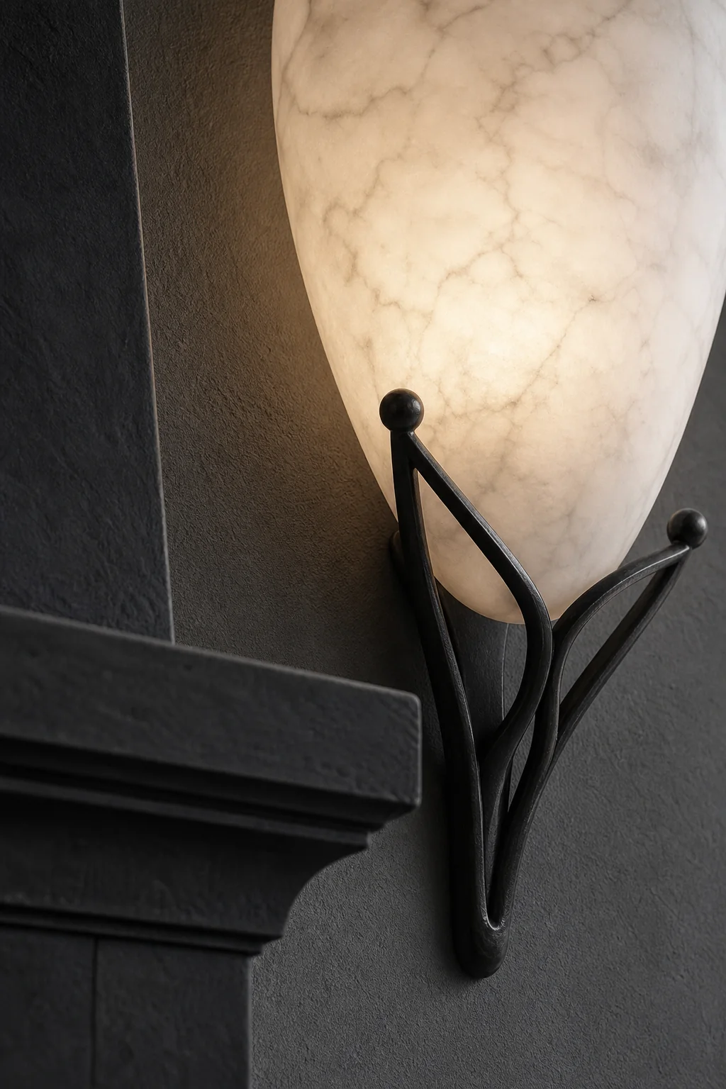 Diffusing Light through Stone in the finished living room