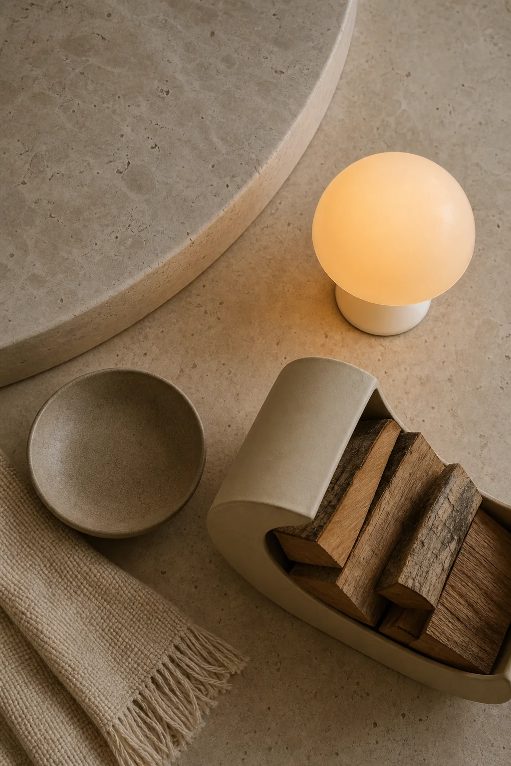 Grounding domed silhouettes in the finished hearth corner