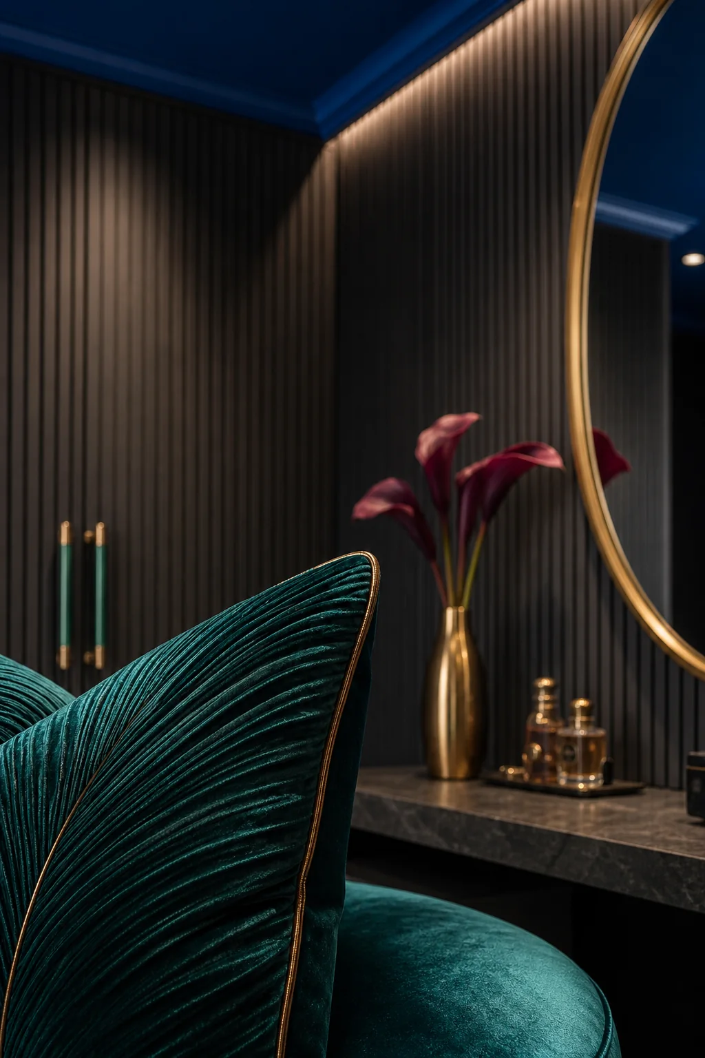 Harnessing structural iridescence in the finished dressing room