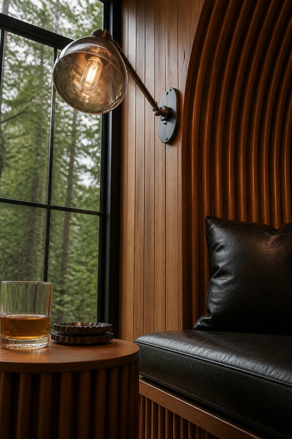Translating tactile grip into furniture in the finished treehouse lounge