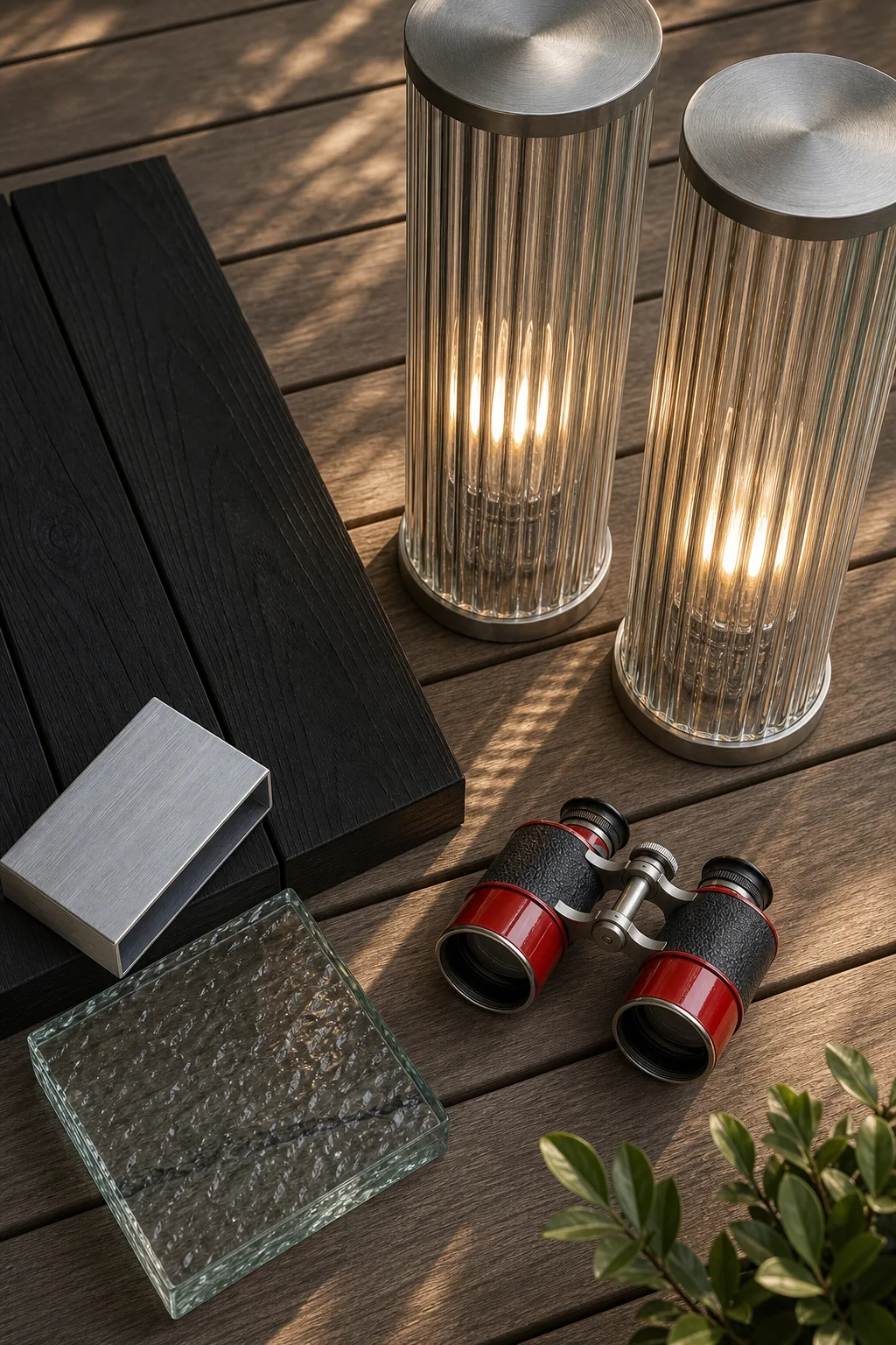 Symmetrical cylindrical forms in the finished treehouse deck lounge