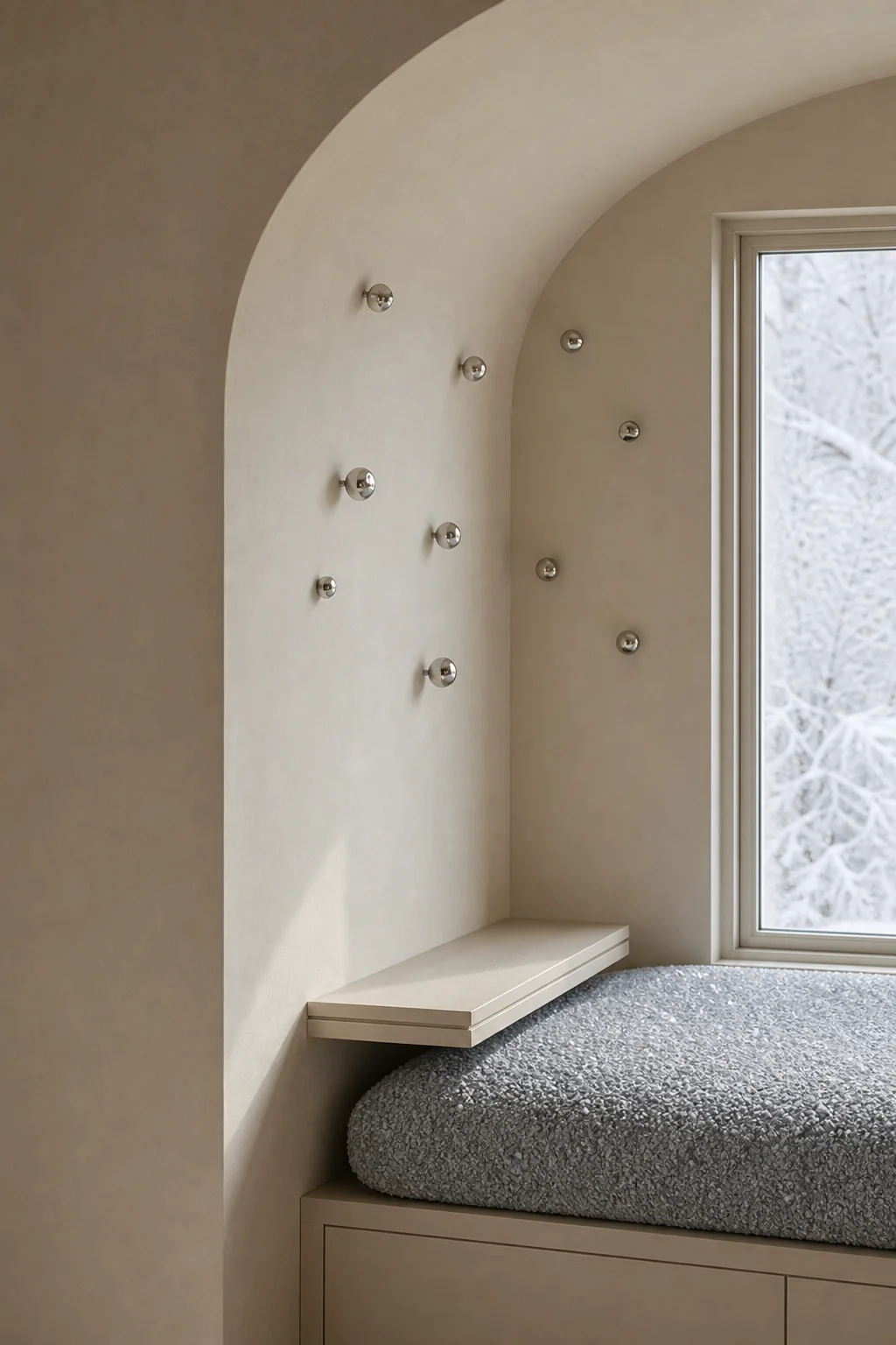 Shaping the Protective Alcove in the finished winter window seat