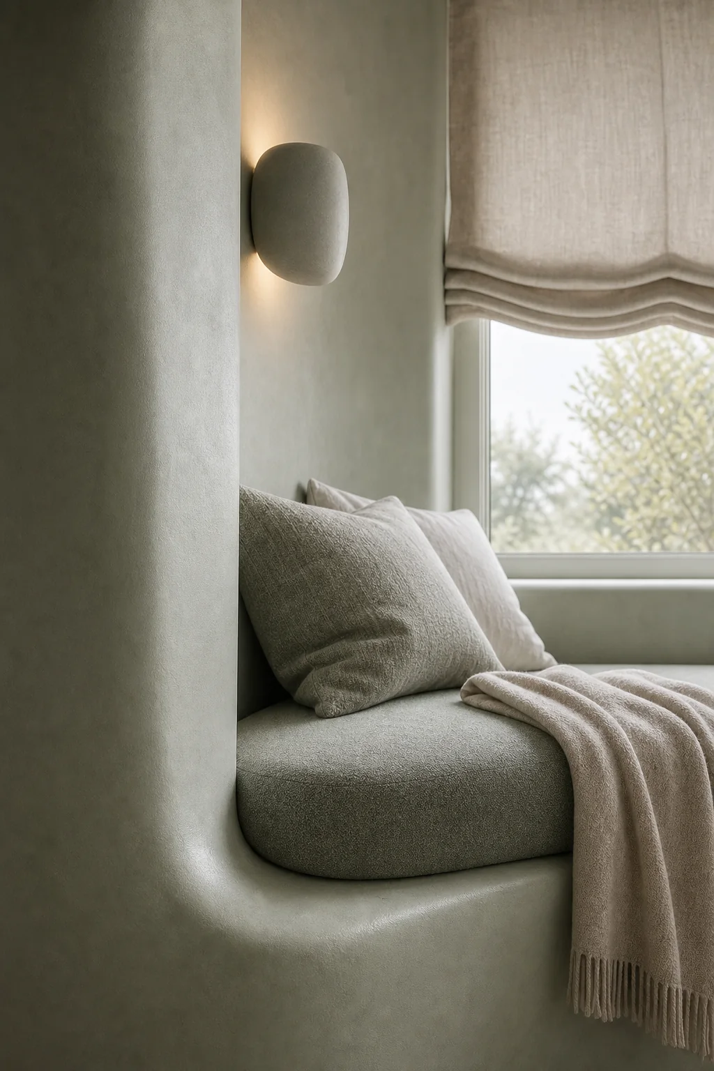 Sculpting a seamless alcove in the finished window bench