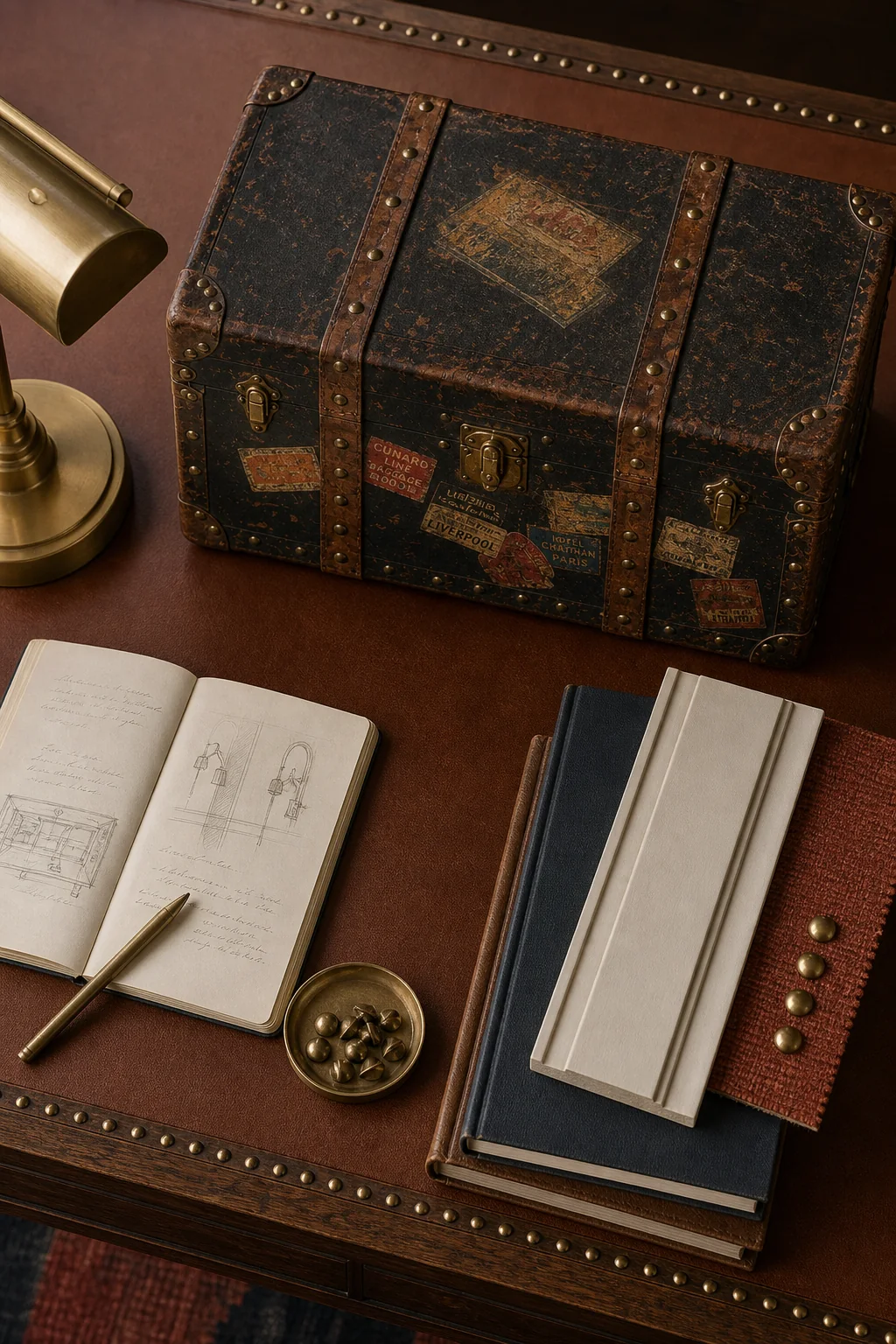 Placing the Brass Accents in the finished study