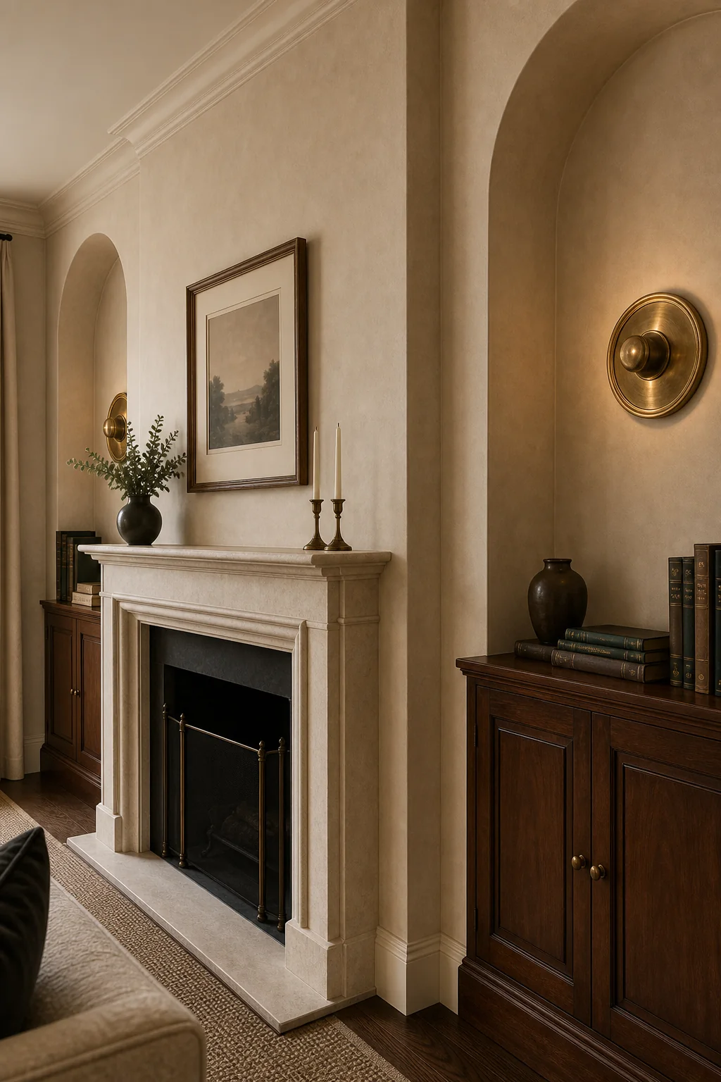 Architectural Framing and Bilateral Symmetry in the finished parlor