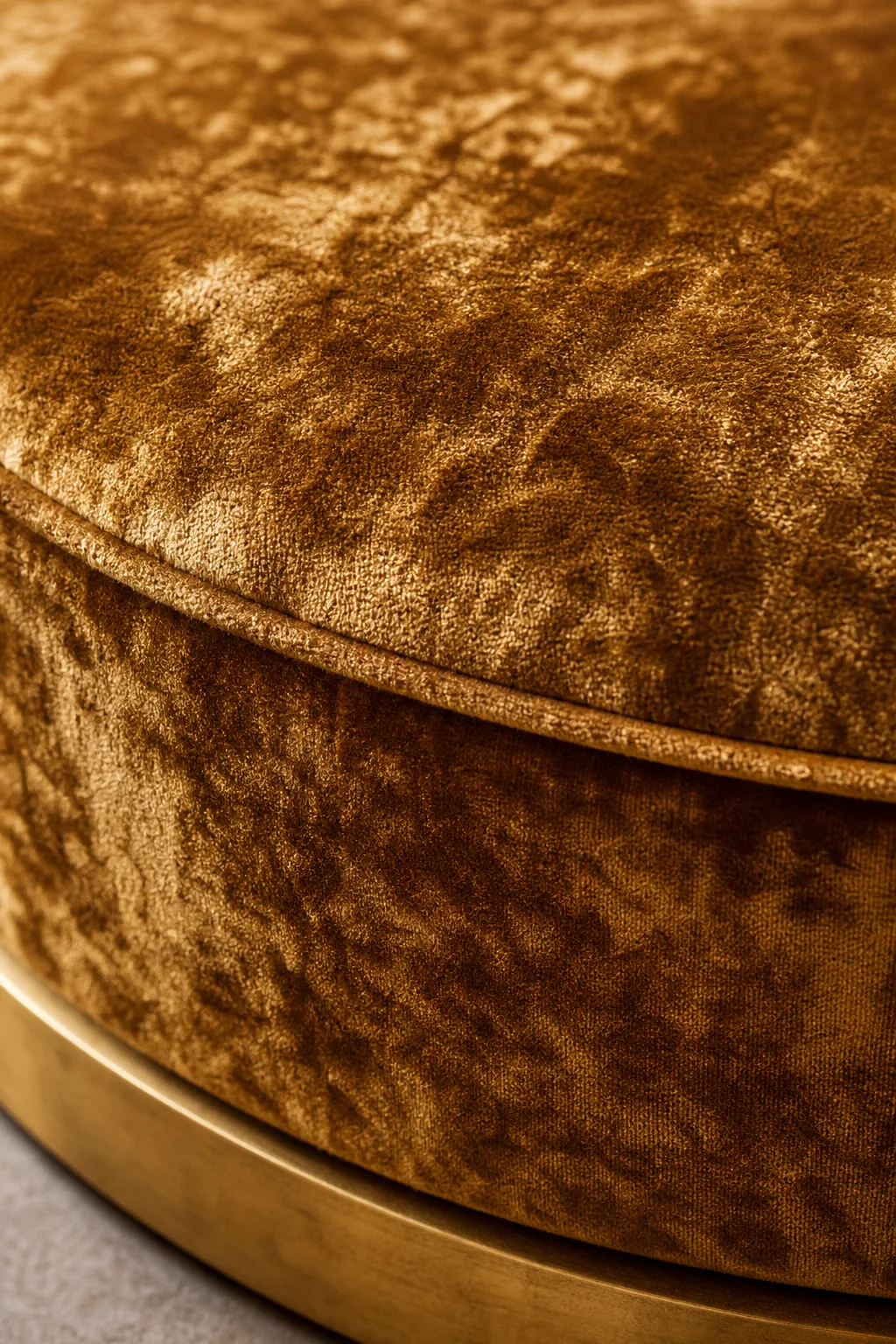 Light Play on Crushed Velvet in the finished dressing room
