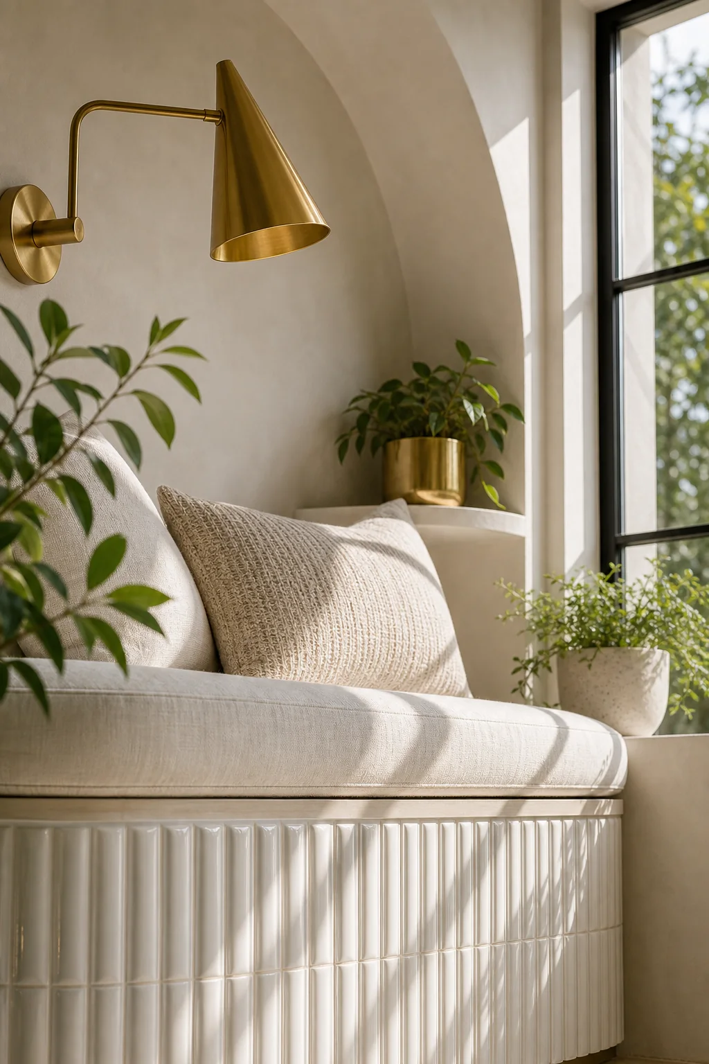 Translating the Wing Relief in the finished sunroom plant nook