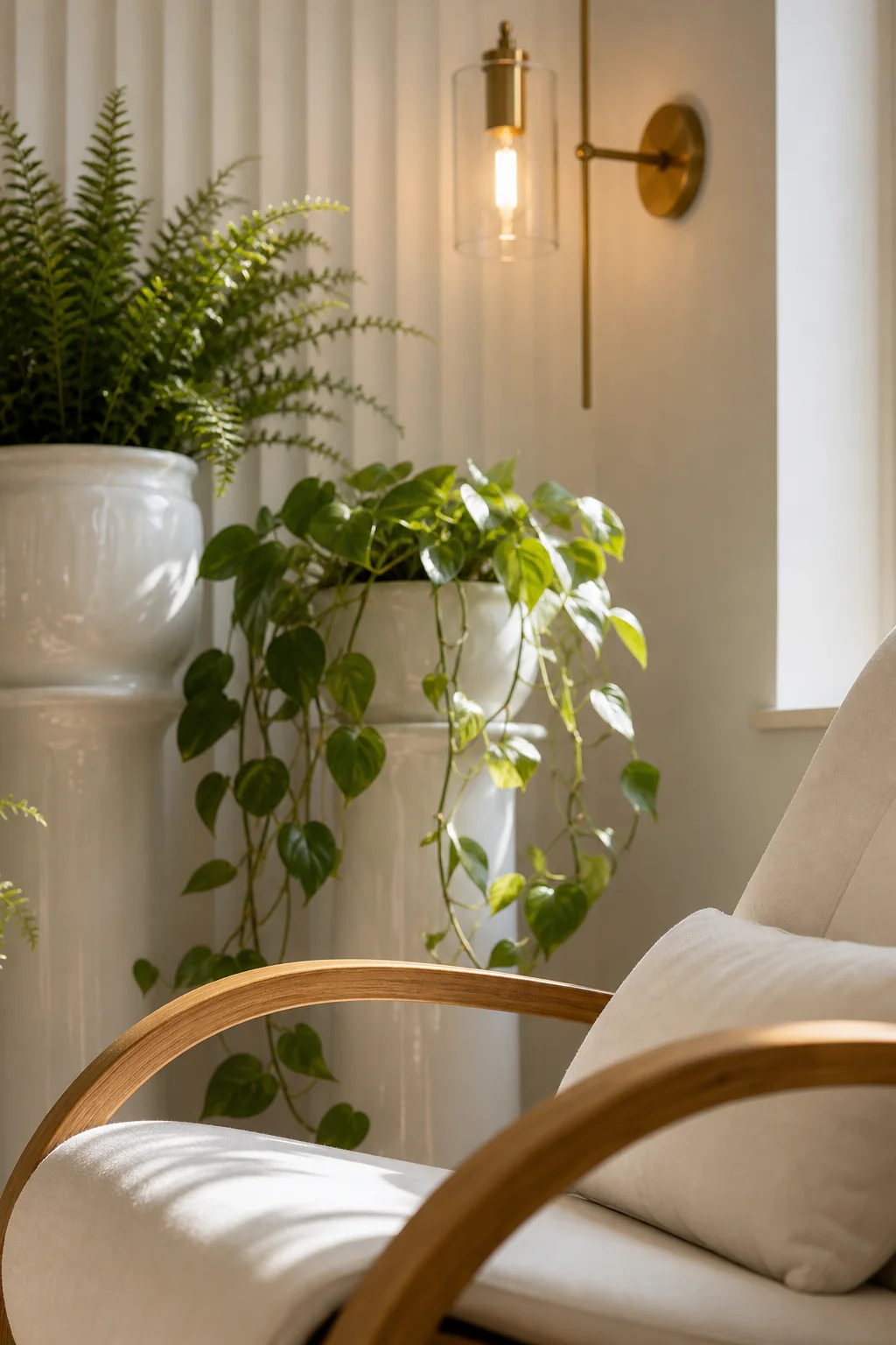 Capturing the gilded beak in the finished indoor plant corner