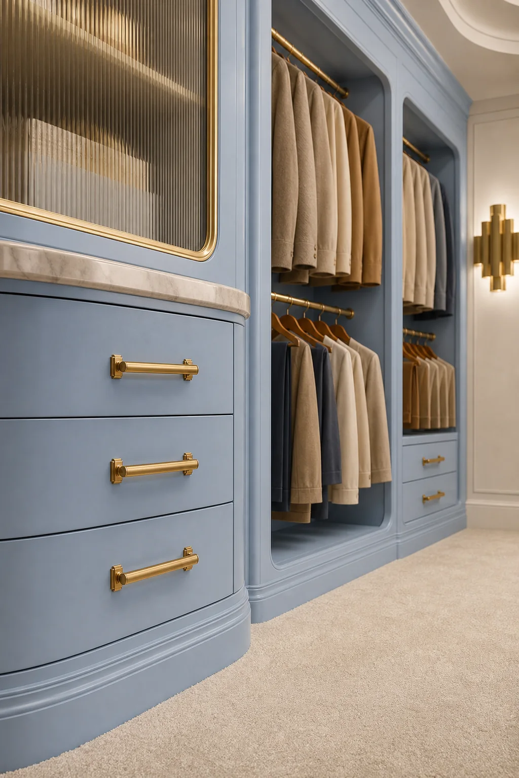 Scaling Up the Travel Case Architecture in the finished walk-in closet