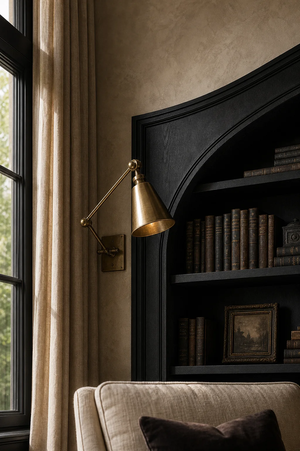 Layering Dry, Weathered Surfaces in the finished gothic library