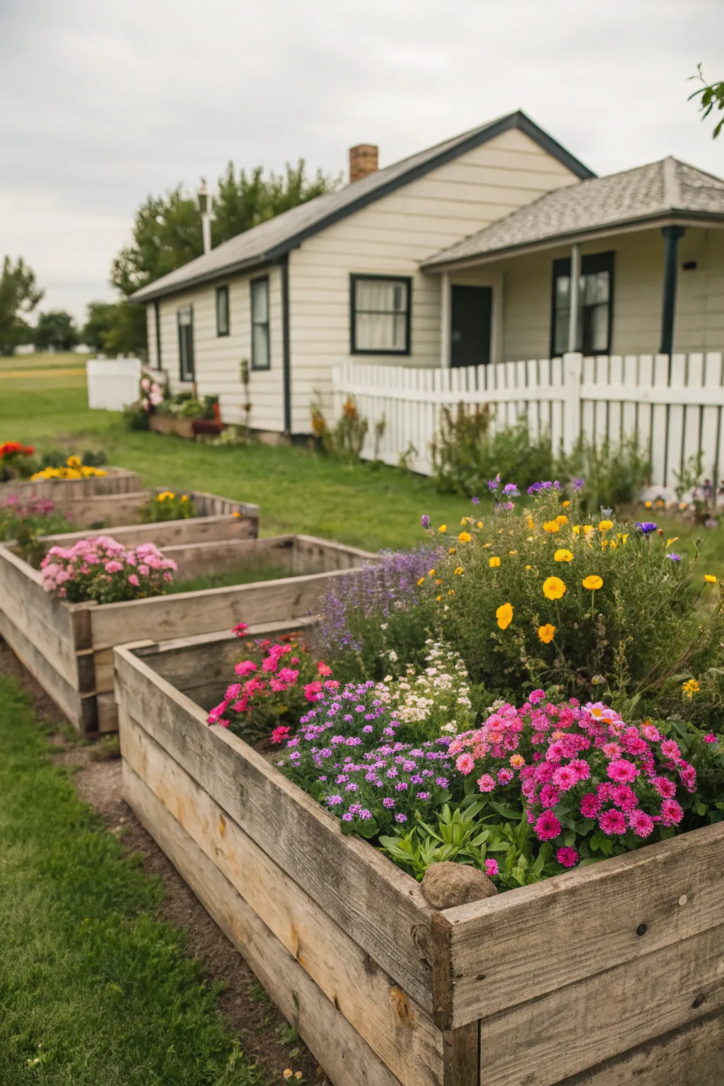 Modern Raised Flower Bed Ideas for Your Front Lawn