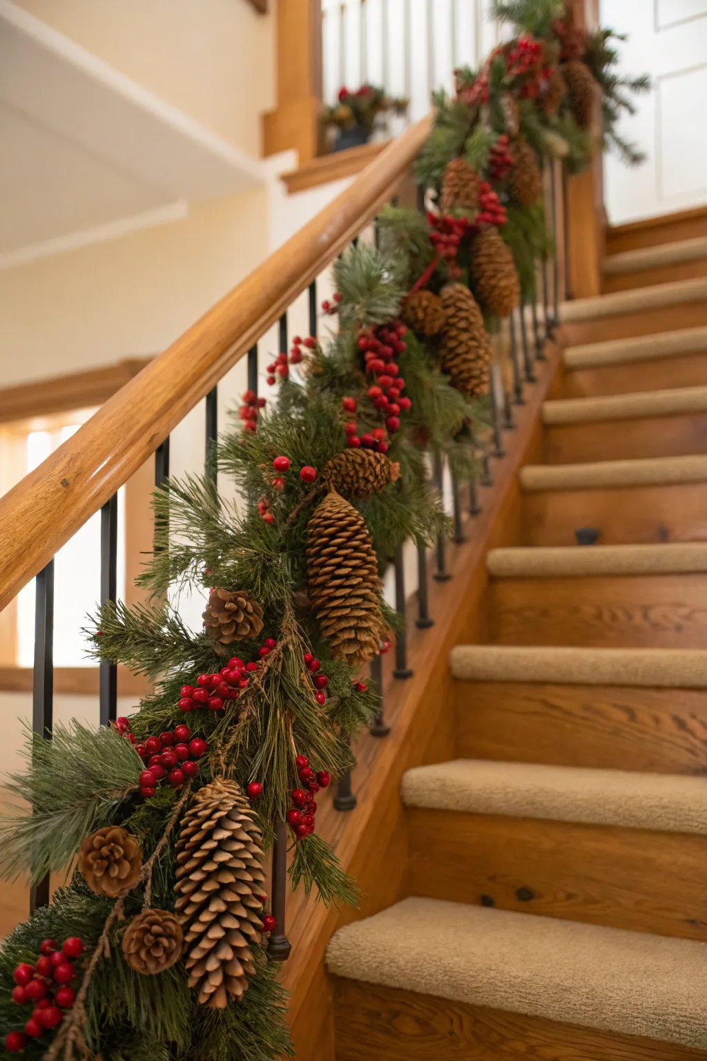 Inspirational Christmas Decor Ideas for Staircase Railings