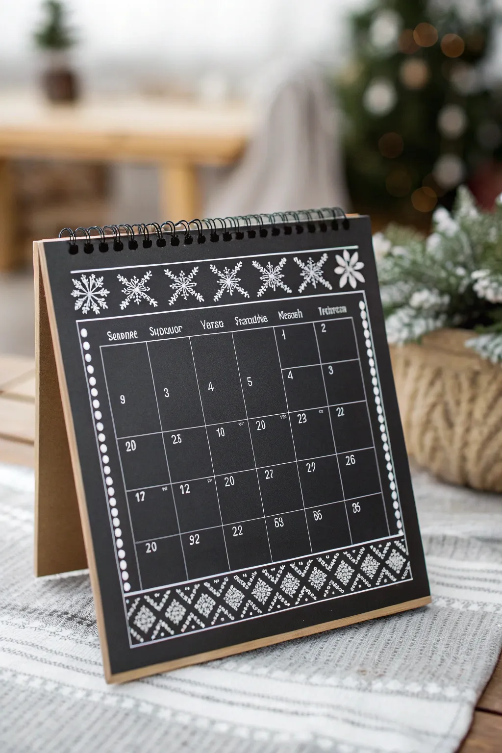 December Planning Ideas for Chalkboard Calendars