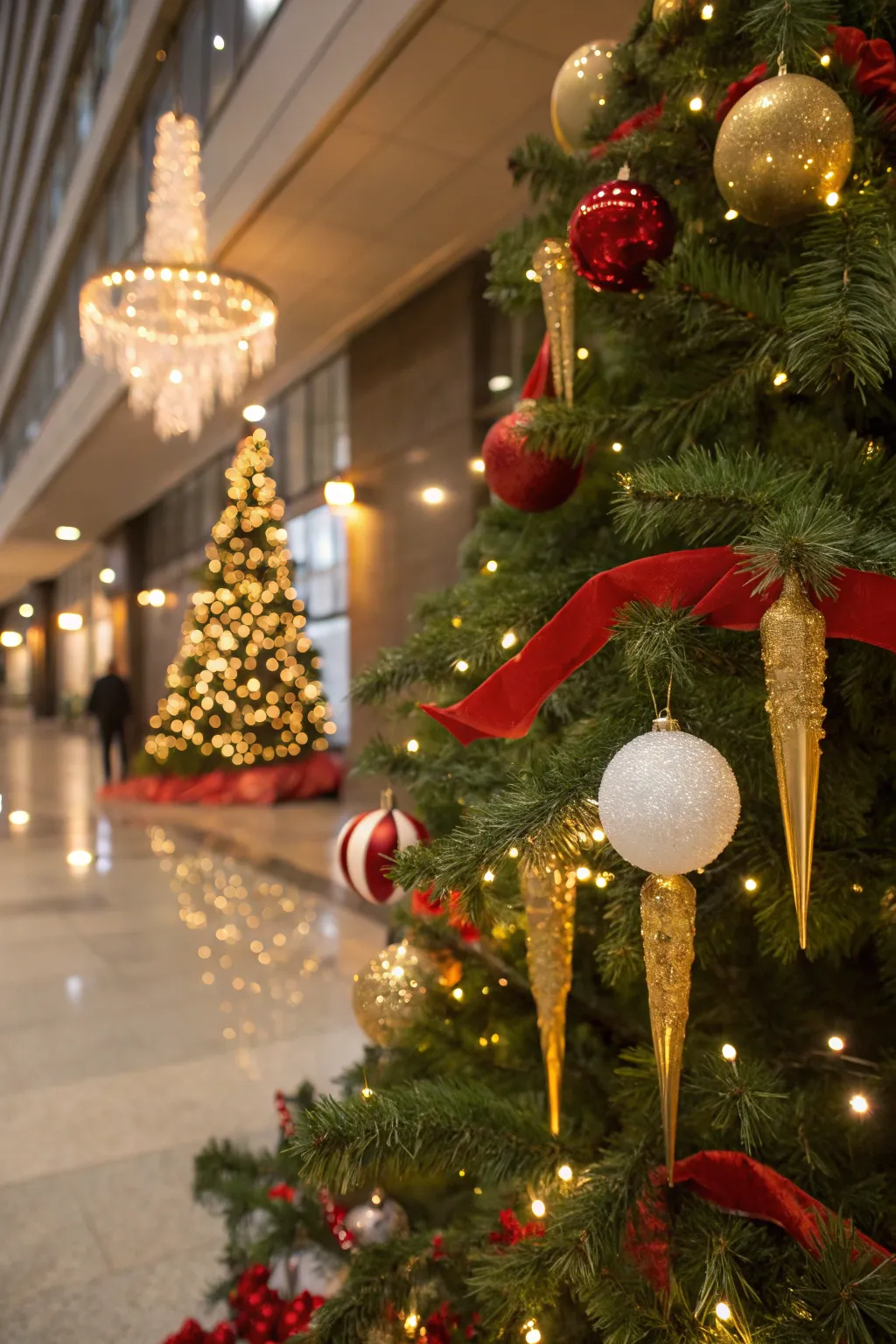 How to Style a Red, White & Gold Christmas Tree