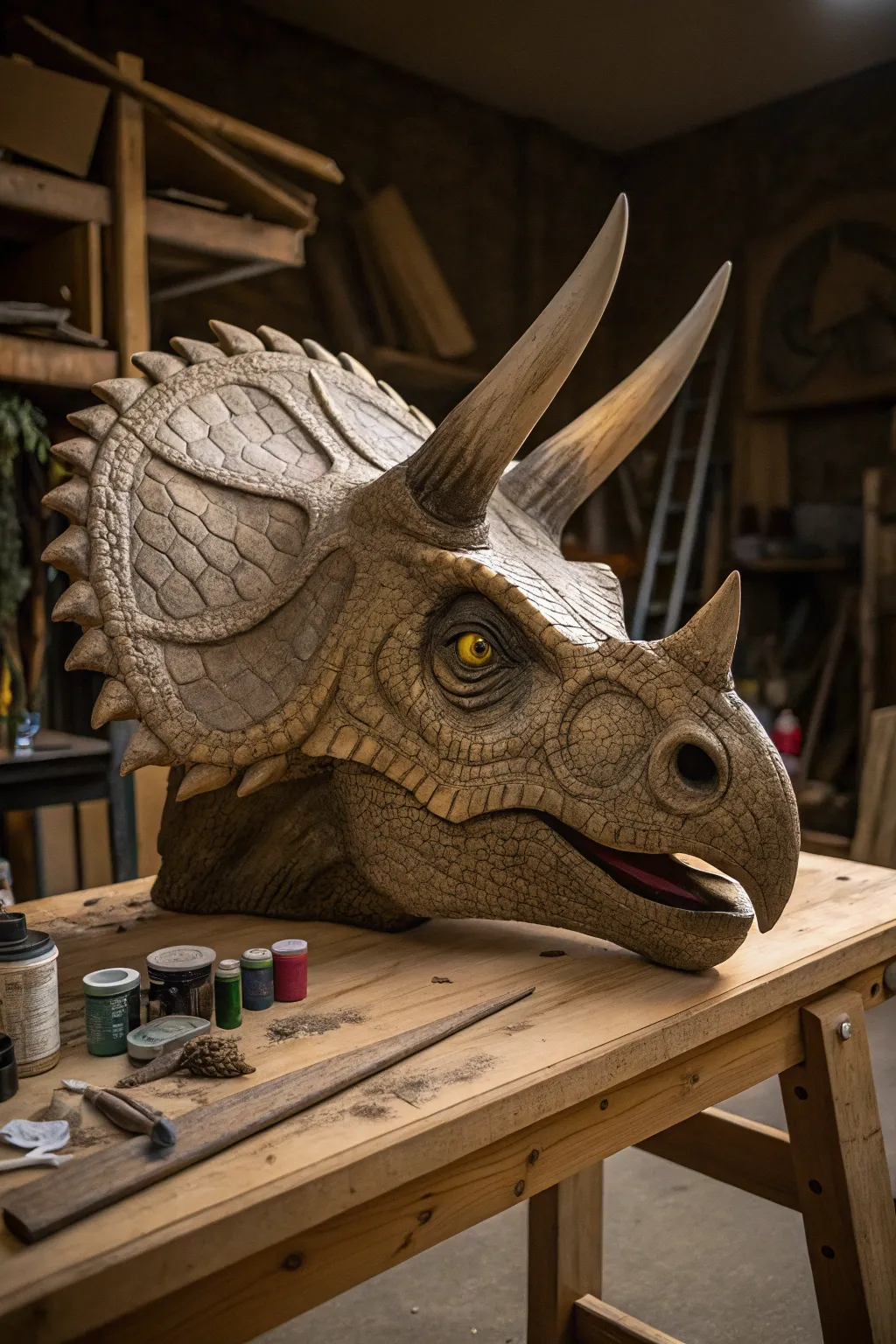 Dinosaur Mask Showcase for Aspiring Artists