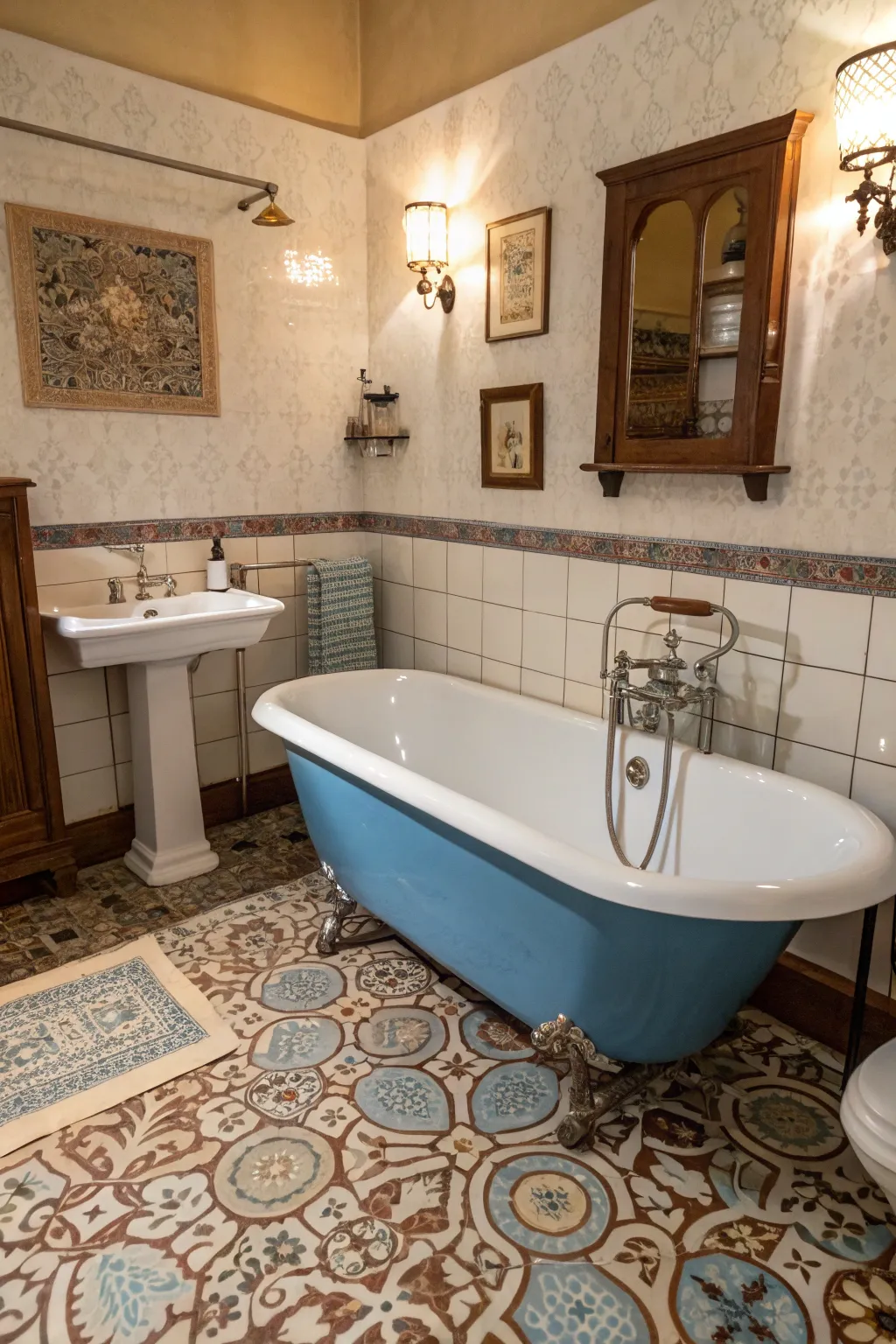 Creative Ideas for Blue Retro Bathrooms