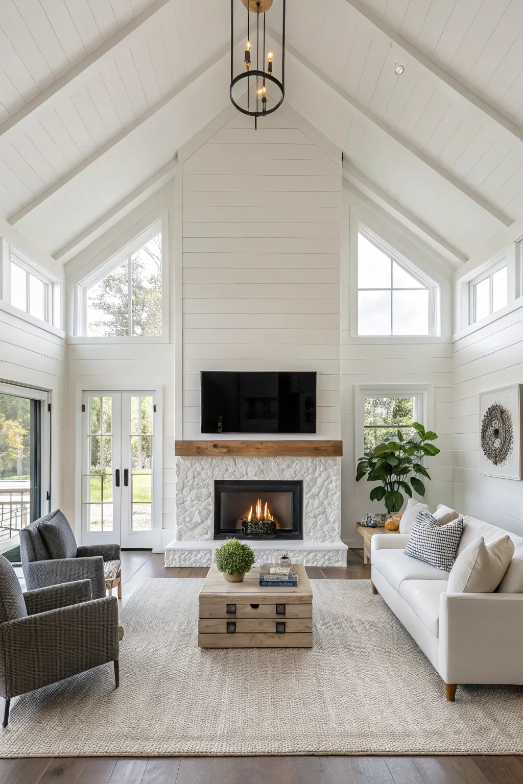 Stylish Farmhouse Fireplaces Featuring Shiplap
