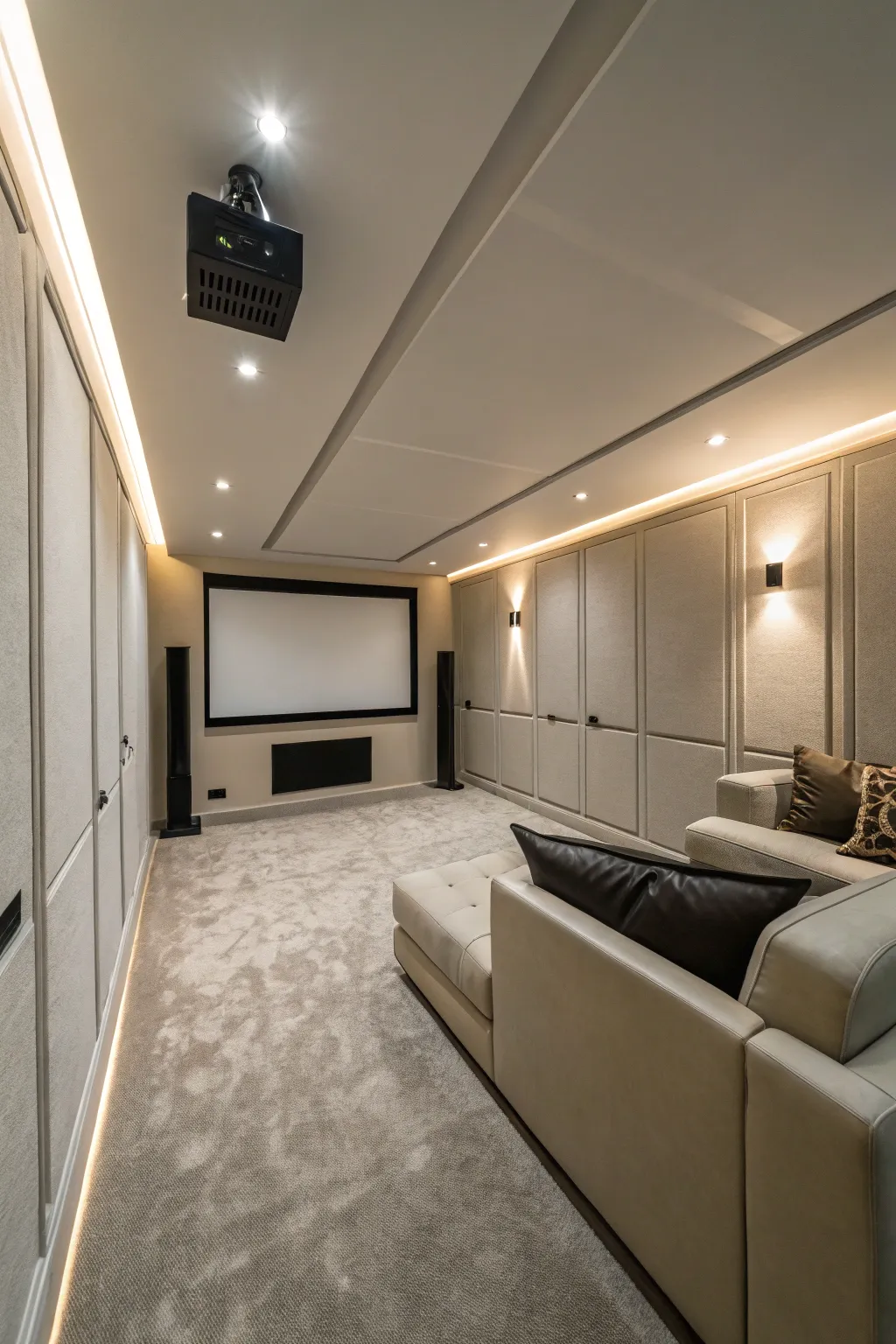 Innovative Narrow Home Theater Seating Designs