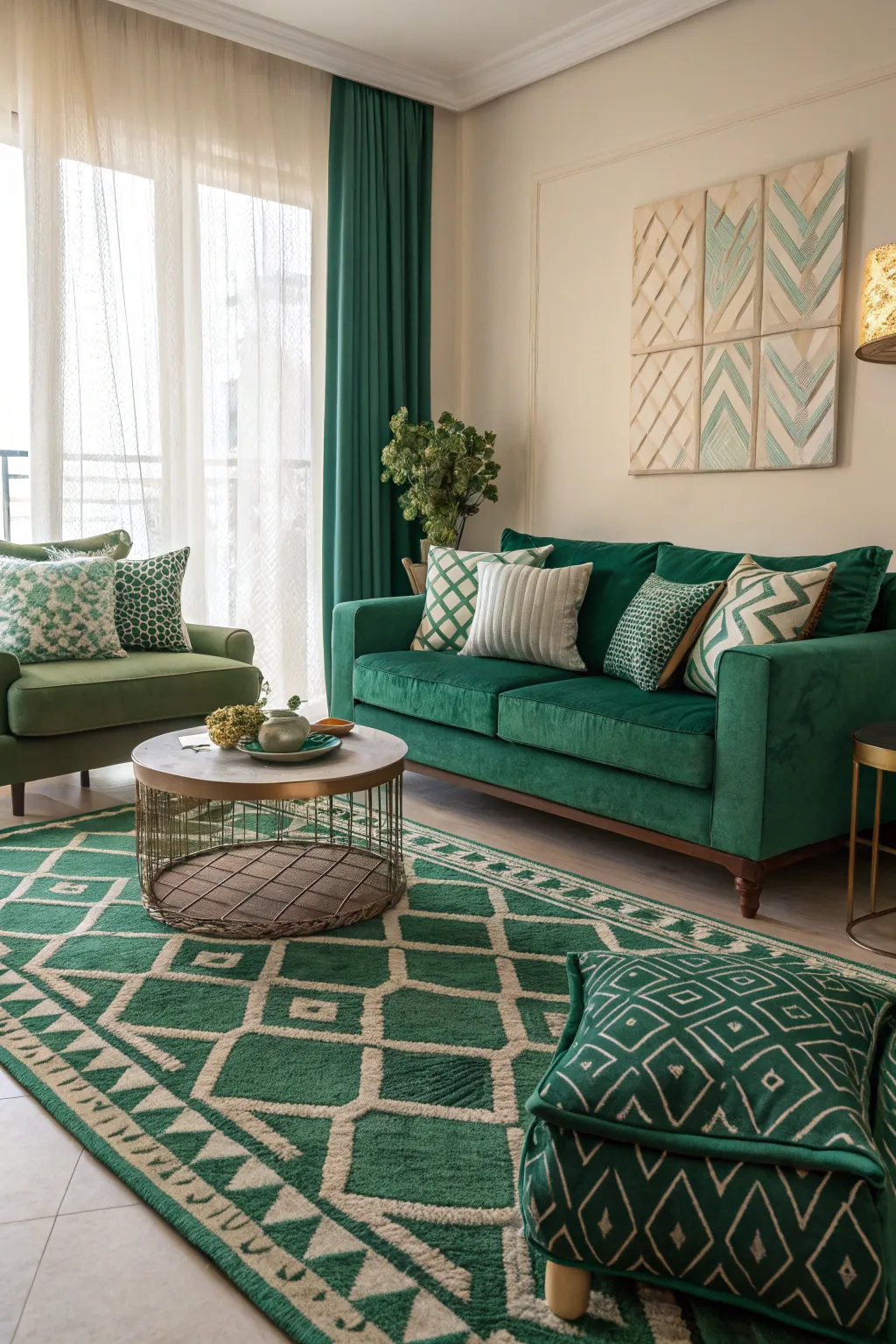 Best Design Ideas for Emerald Green Living Rooms