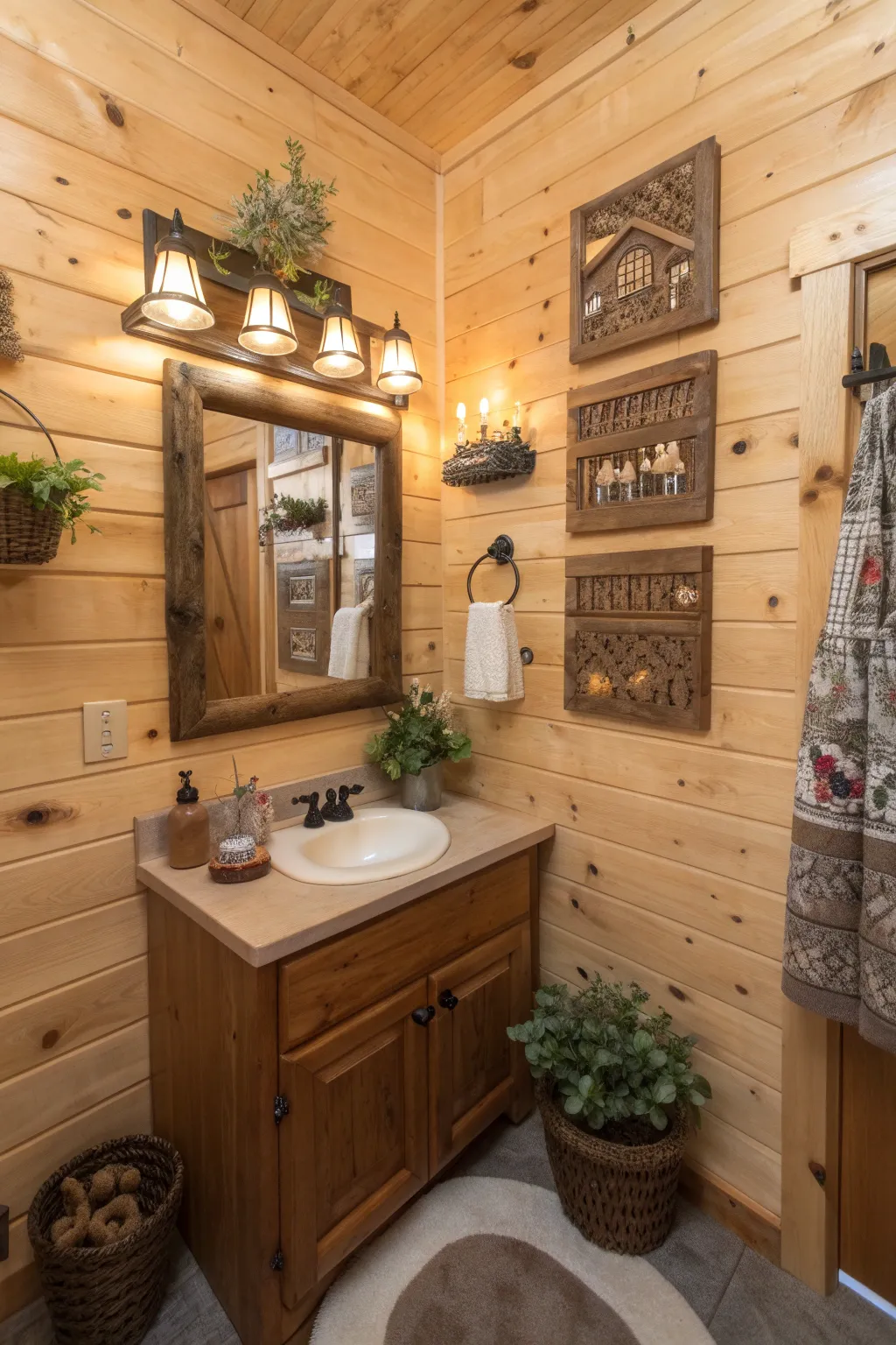 Decorating Ideas for a Warm and Inviting Cabin Bathroom