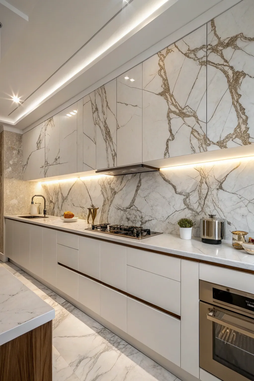 Stylish Kitchen Backsplash Ideas Featuring Marble