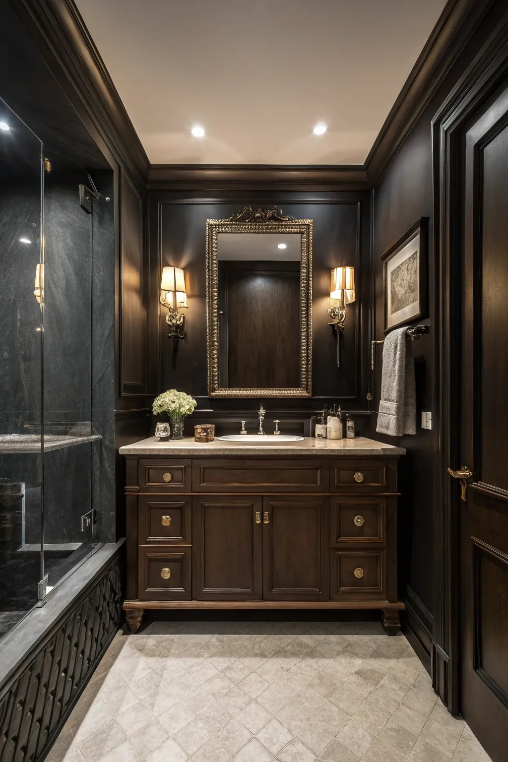 Inspiring Bathrooms with Dark Brown Vanities