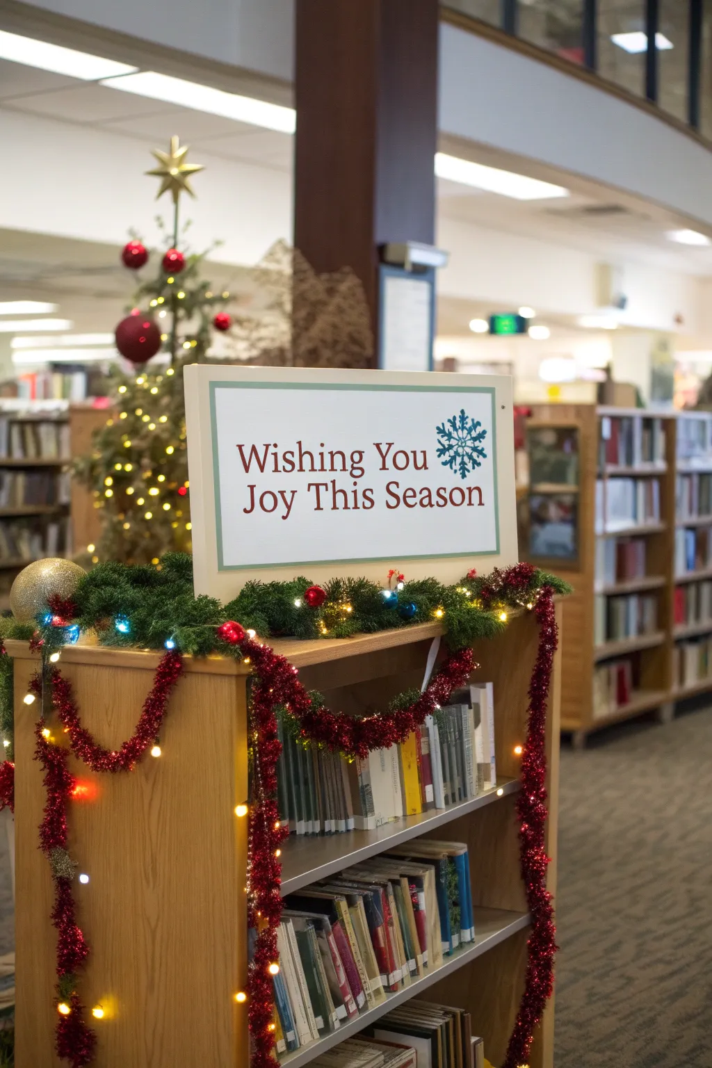 Dazzling Christmas Library Display Inspirations