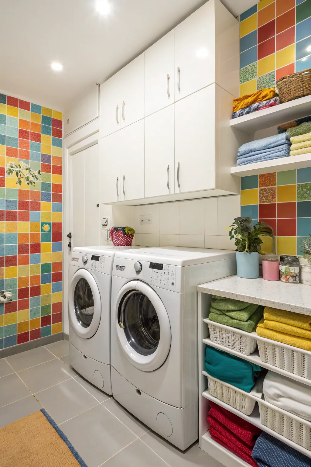 Functional Laundry Room Ideas for Stacked Washer and Dryer Sets