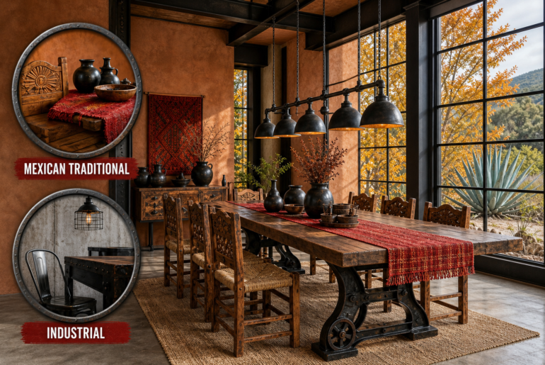 mexican industrial dining room