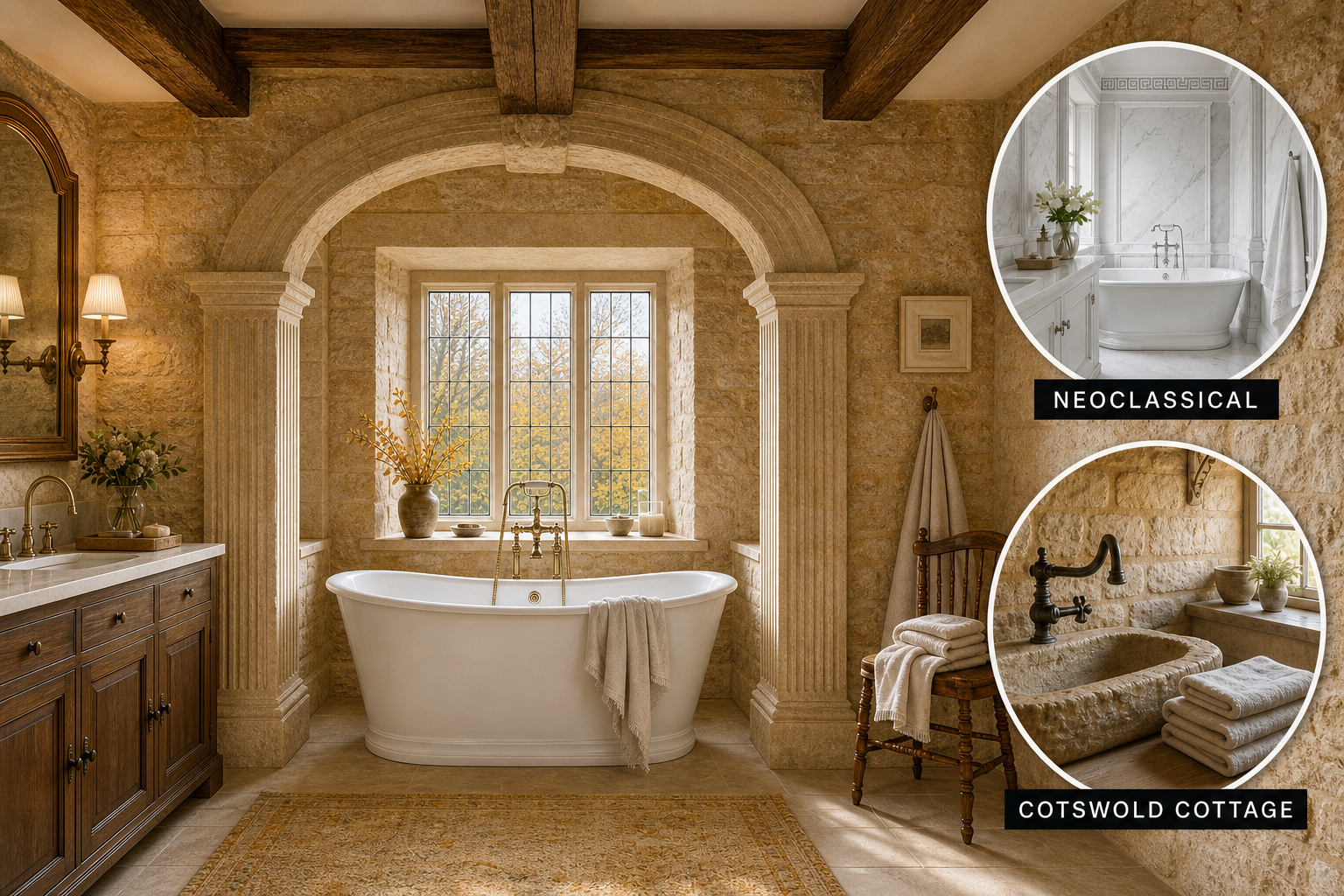 neoclassical cotswold bathroom