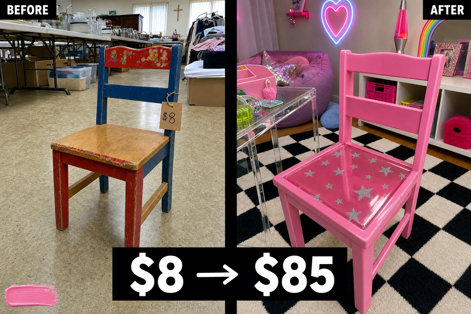 kids chair y2k makeover