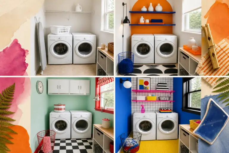 Choose One Of 8 Vibrant Small Laundry Room Color Palettes