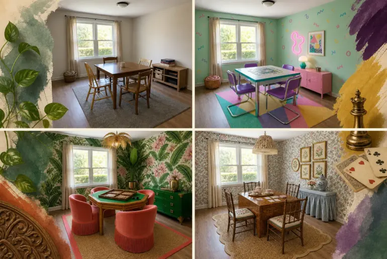 7 Vibrant Versions Of A Game Room With Maximalist Flair