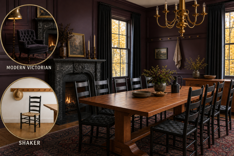 modern victorian shaker dining room