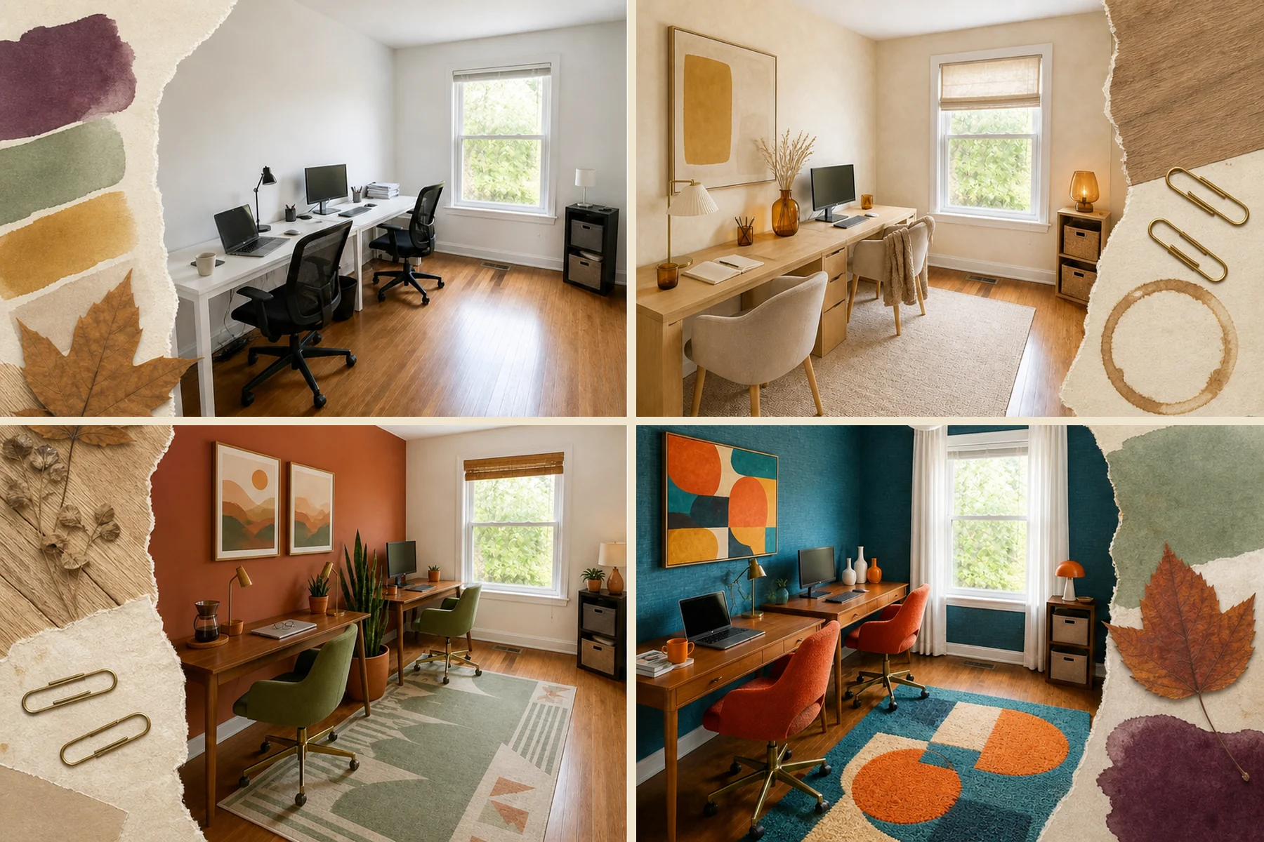 Transition your shared home office with 8 cozy fall color stories