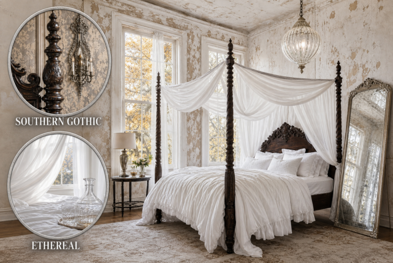 southern gothic ethereal bedroom