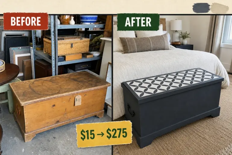 blanket box mosaic tile flip