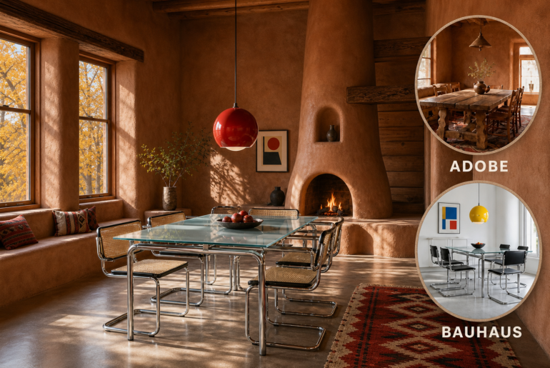adobe bauhaus dining room