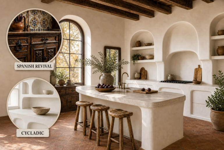 spanish cycladic kitchen