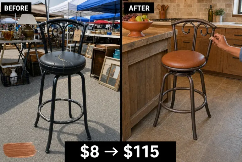 bar stool tuscan style makeover